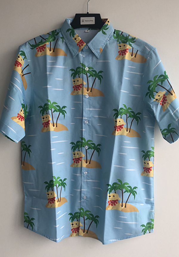 Custom all over print unisex cotton Hawaiian Shirt 