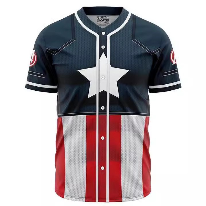 MOQ 50PC dye sub button down baseball sports jersey 