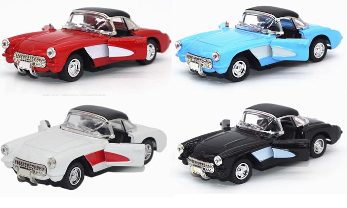 5" 1957 Chevy Corvette vintage die cast car toy 