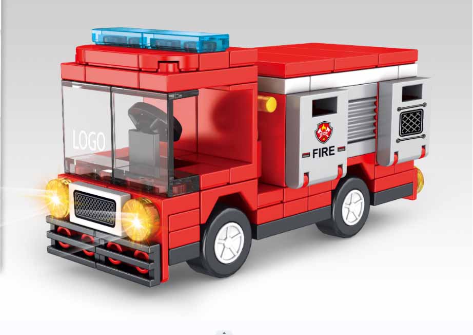 100pc fire rescue truck building blocks toy 
