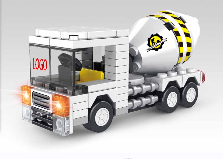 93pc construction cement mixer vehicle building blocks toy 