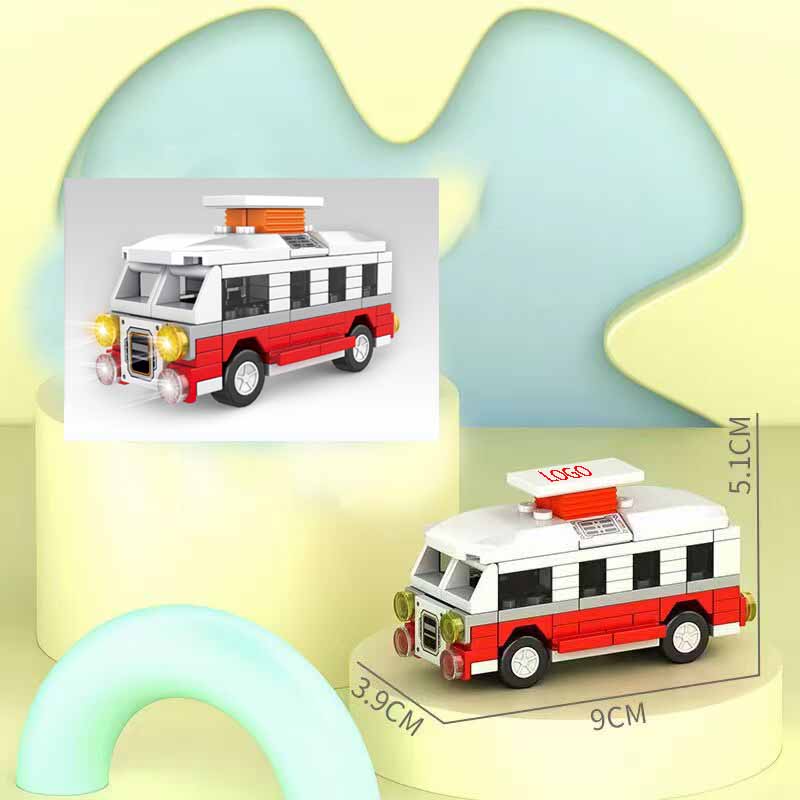 99pc electrical city bus building blocks toy 