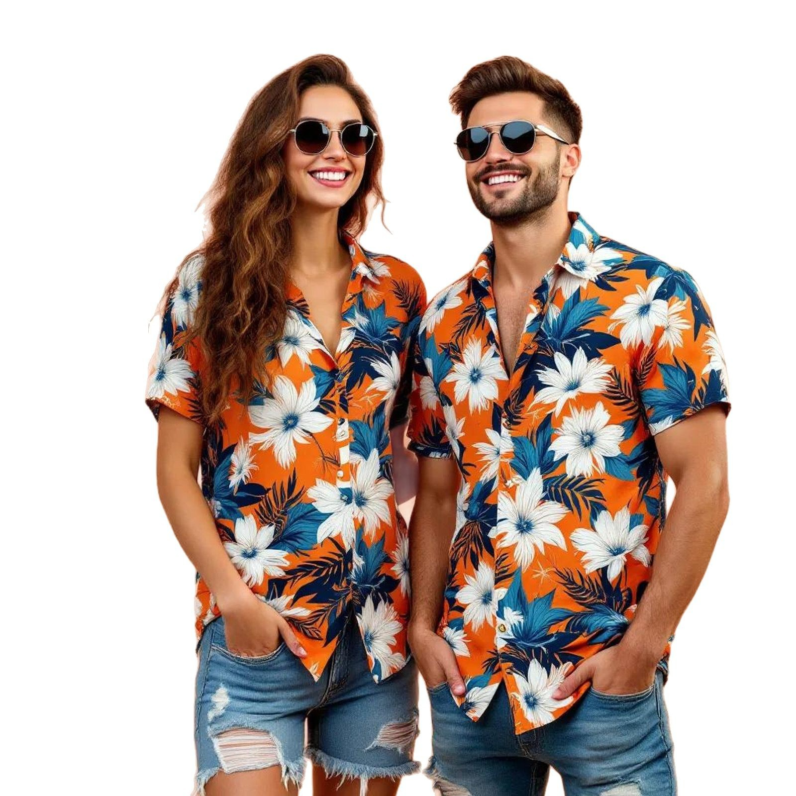 Large size silk performance Aloha hawaiian shirt 